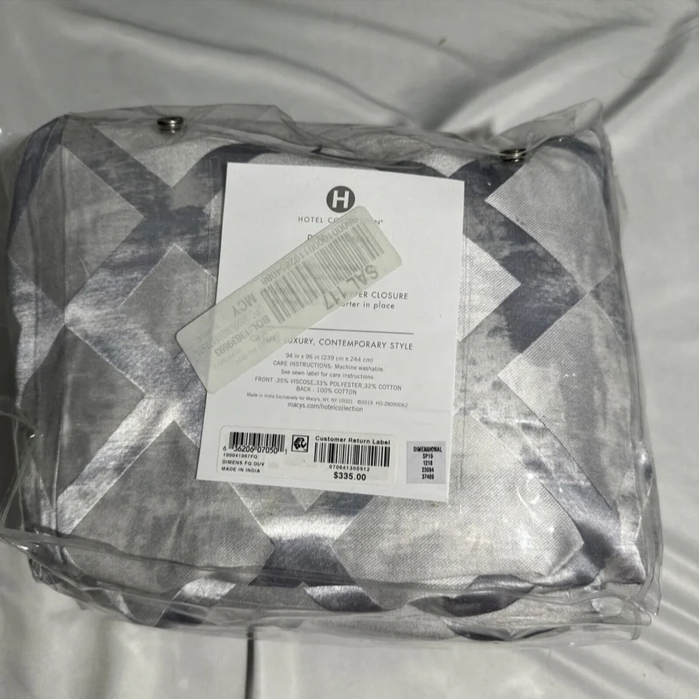 NIB $335 [ Full / Queen ]‎ Duvet Cover for Hotel Collection Dimensional - Picture 11 of 13